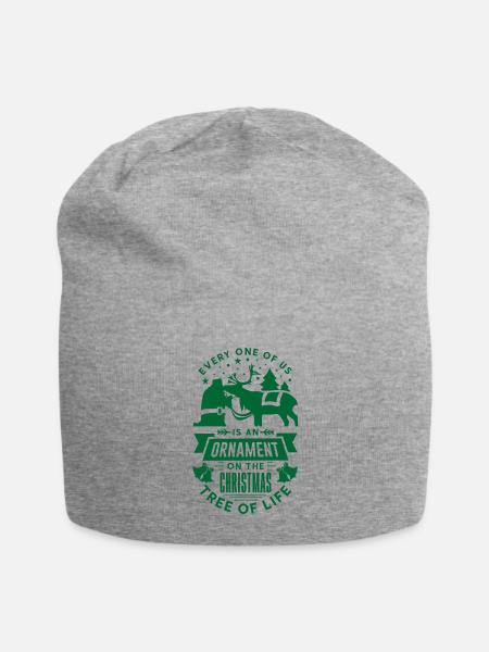 Every One Of Us Is Ornament Santa Merry Christmas - Jersey Beanie - heather gray - Front