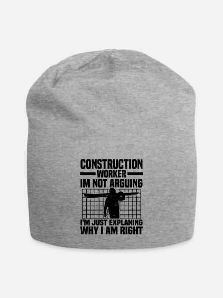 construction site - Jersey Beanie - heather gray - Front