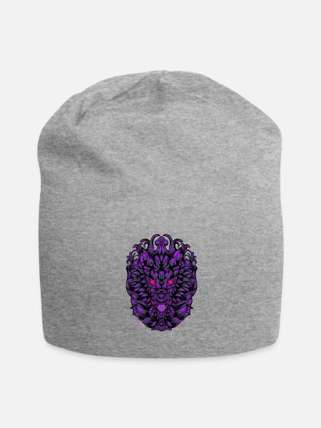Iron Neon Wolf - Jersey Beanie - heather gray - Front