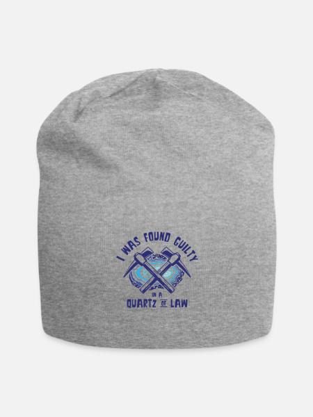 Rockhounding Rock Collector Law Geode Geologist - Jersey Beanie - heather gray - Front