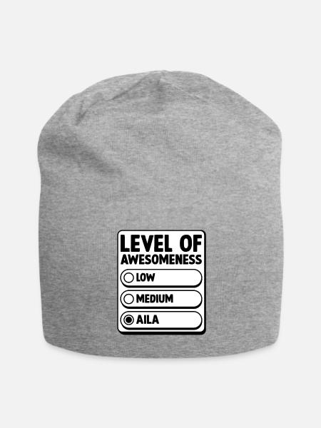 Level Of Awesomeness Aila - Level Of Aila - Jersey Beanie - heather gray - Front