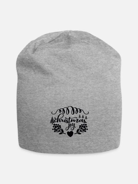 Christmas joy - Jersey Beanie - heather gray - Front