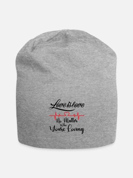 Love Is Love No Matter Who Youre Loving - Jersey Beanie - heather gray