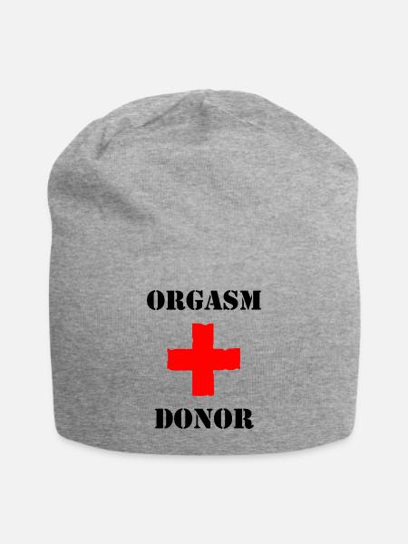 Orgasm donor - Jersey Beanie - heather gray
