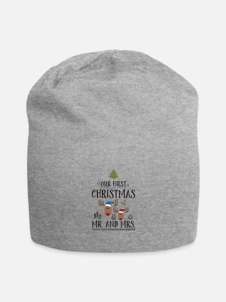 First Christmas for just married couples - Jersey Beanie - heather gray