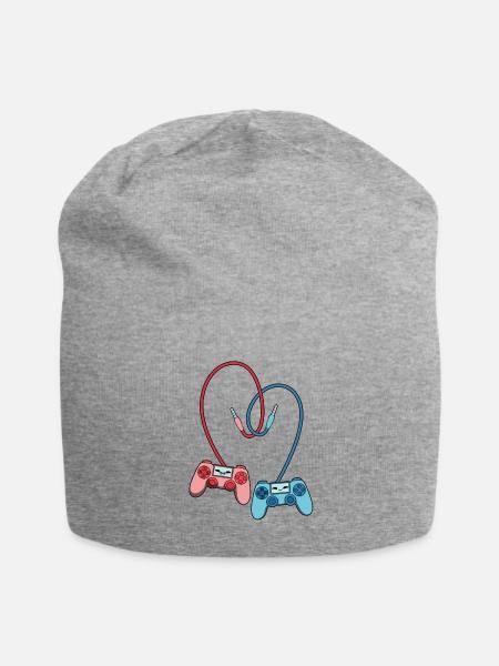 Gaming Controller Love - Jersey Beanie - heather gray - Front