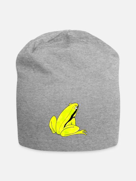 Green Frog - Jersey Beanie - heather gray