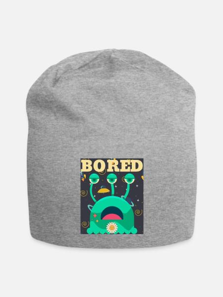 Bored Alien - Out-of-this-World Boredom! - Jersey Beanie - heather gray - Front