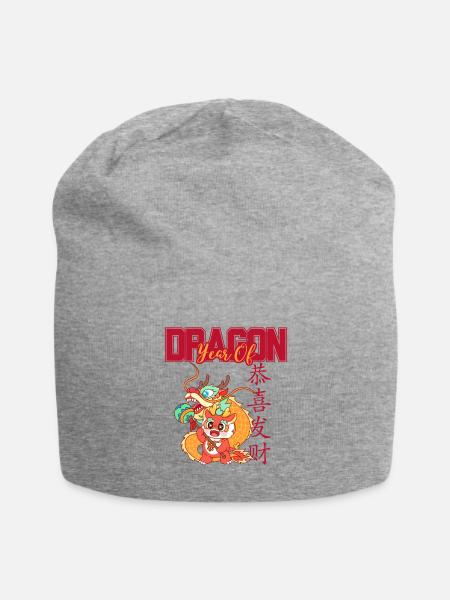 Chinese New Year 2024 Baby Dragon Kids carnivals - Jersey Beanie - heather gray - Front