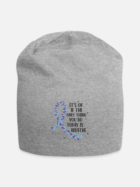 Suicide Prevention Awareness - Jersey Beanie - heather gray - Front