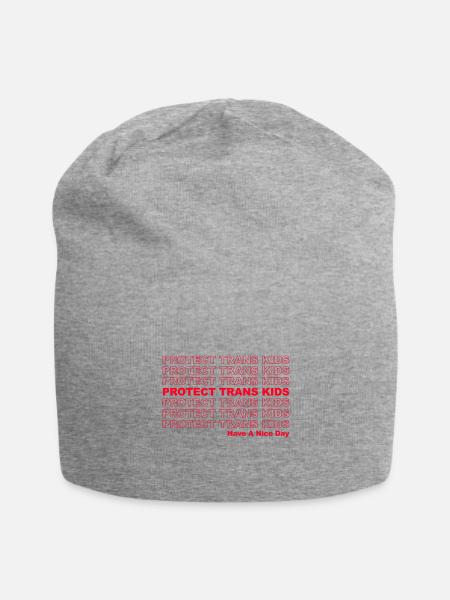 Protect Trans - LGBTQ Ally Trans Live Matter - Jersey Beanie - heather gray - Front