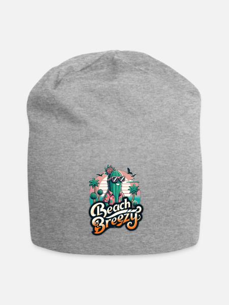Cactus Luau Beach Bash - Jersey Beanie - heather gray - Front