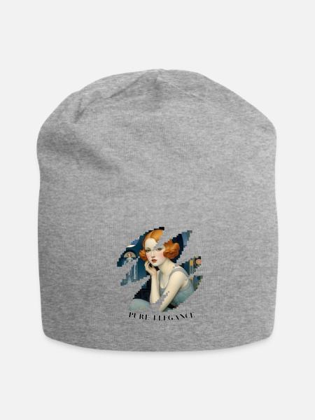 pure elegance - Jersey Beanie - heather gray - Front