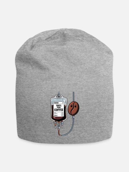 100% Pure Coffee - Jersey Beanie - heather gray - Front