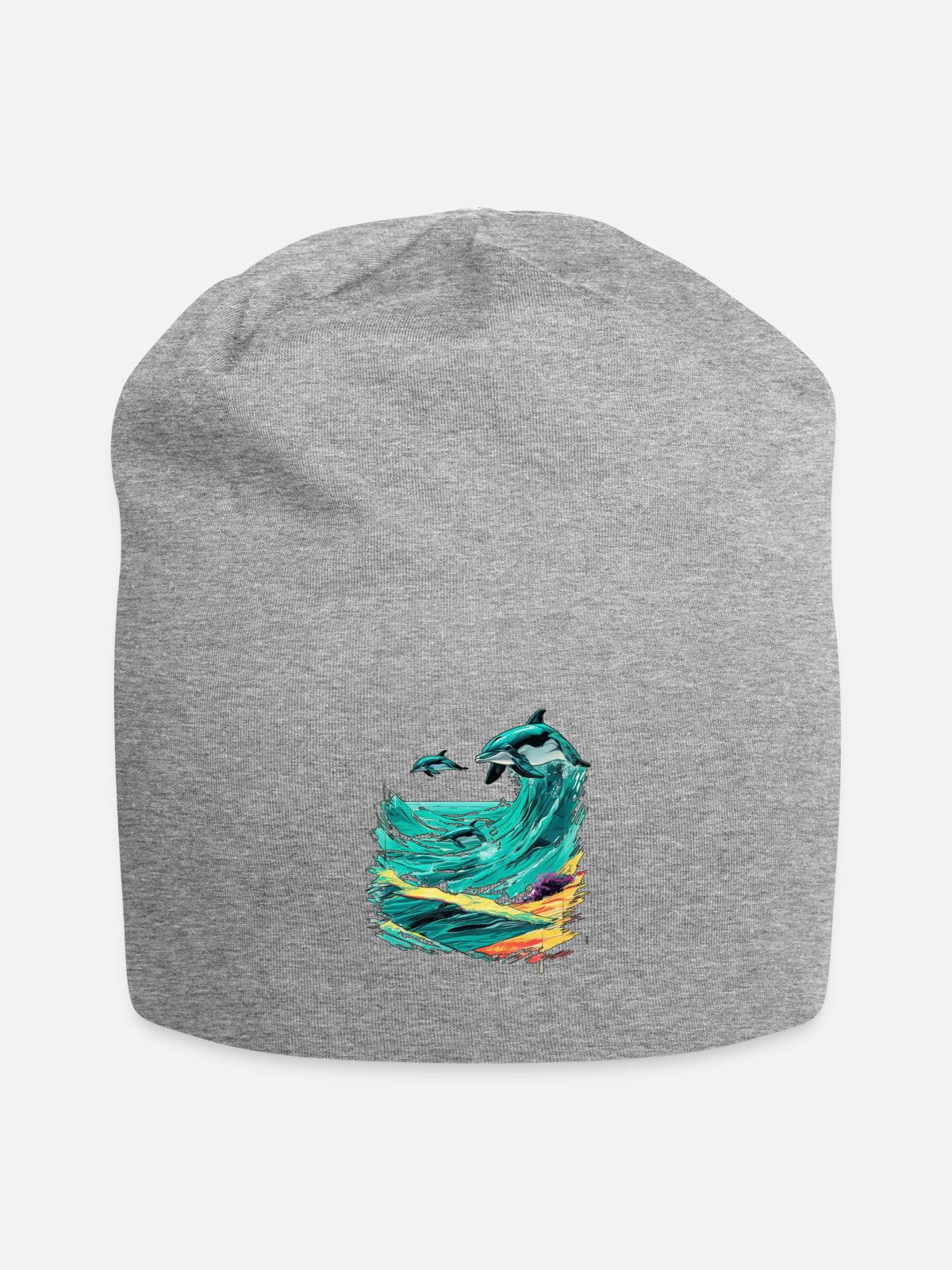 Pixel Beach CRT Dreams - Jersey Beanie - heather gray - Front