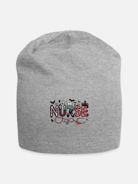 Halloween Medical Horror Artwork - Jersey Beanie - heather gray