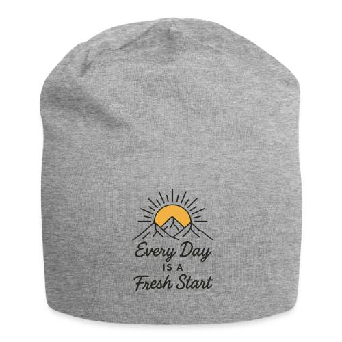Inspirational Mountain Sunrise Motif - Jersey Beanie