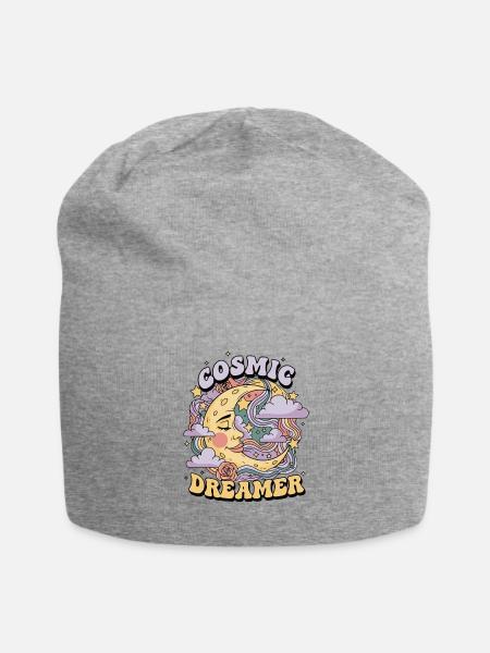 Psychedelic Retro – Cosmic Dreamer - Jersey Beanie - heather gray - Front