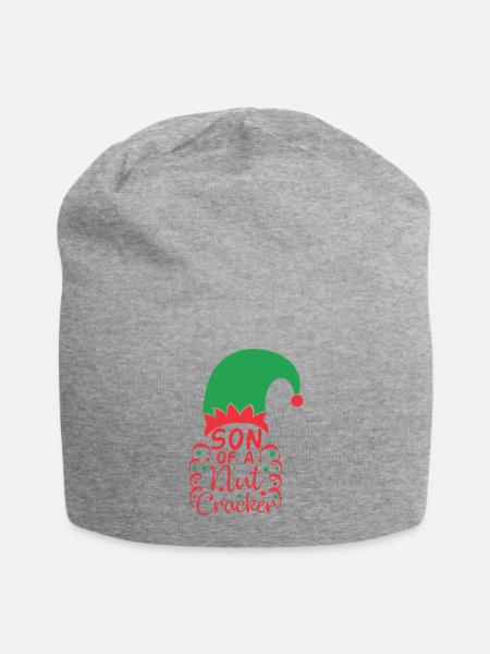 Son Of Nutcracker Christmas Xmas Holiday Santa - Jersey Beanie - heather gray - Front