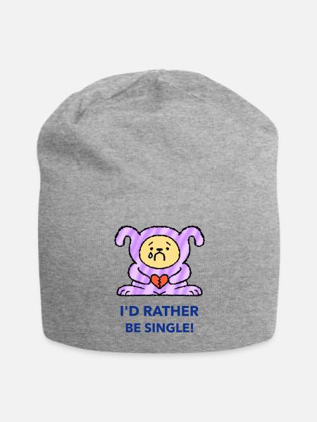 Relationship meme  - Jersey Beanie - heather gray - Front