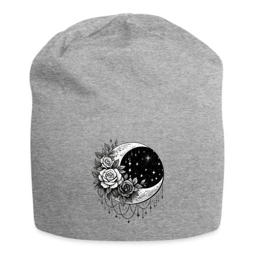 Crescent Moon Floral - Jersey Beanie