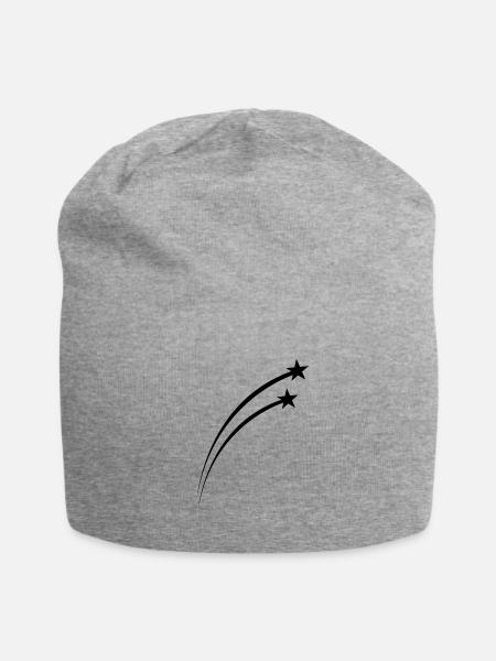 Twin Shooting Star Meteor Arc - Jersey Beanie - heather gray - Front