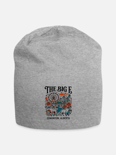 Ferris Wheel And Pyramid In Edmonton Alberta - Jersey Beanie - heather gray - Front
