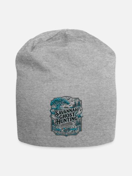 Savannah Georgia Paranormal Ghost Hunting Squares - Jersey Beanie - heather gray - Front