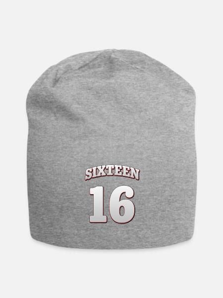 Sweet Sixteen – 16th Birthday Designs & Posters - Jersey Beanie - heather gray - Front
