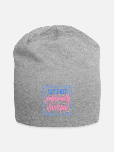 Let's Get Professionally Developed - Jersey Beanie - heather gray - Front