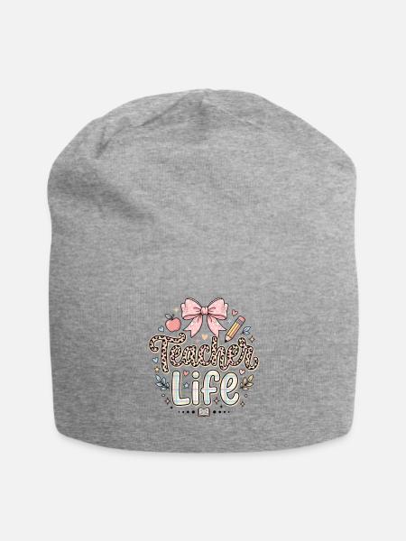 Lehrerin Mit Herz Schule Outfit T-Shirt - Jersey Beanie - heather gray