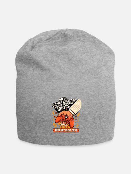 Corporate Hand Crushes Controller - Jersey Beanie - heather gray - Front