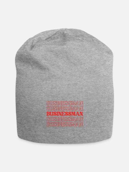 Businessman Entrepreneur Business Person Tycoon - Jersey Beanie - heather gray - Front