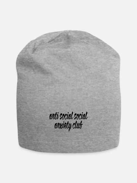 anti social social 01 - Jersey Beanie - heather gray