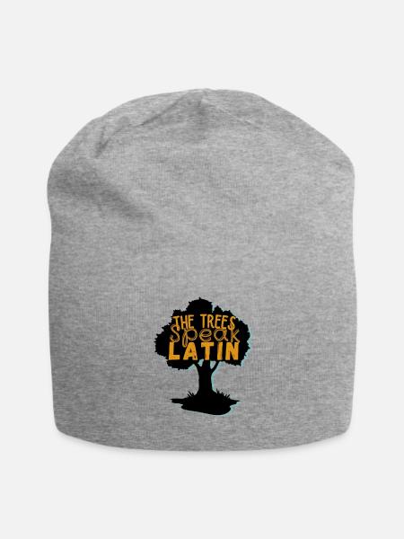 The trees Speak Latin - Jersey Beanie - heather gray - Front