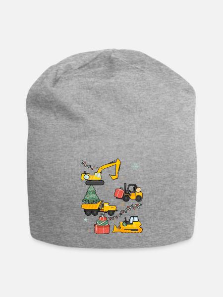 Construction Site Christmas - Jersey Beanie - heather gray - Front