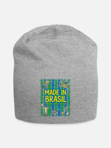 Made in Brasil Pride - Jersey Beanie - heather gray - Front