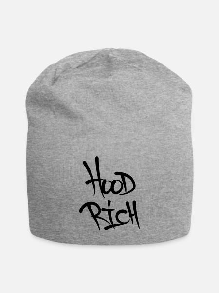 hood rich - Jersey Beanie - heather gray - Front