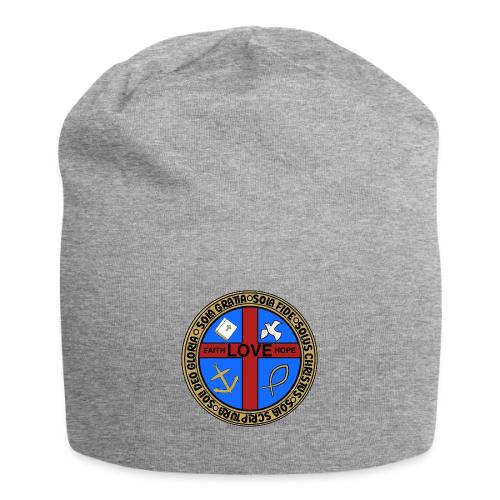 Five Solas Faith Hope Love Shirt–Christian Symbols - Jersey Beanie