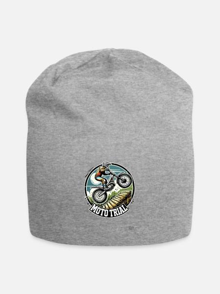 Moto Trial Motocross - Jersey Beanie - heather gray - Front