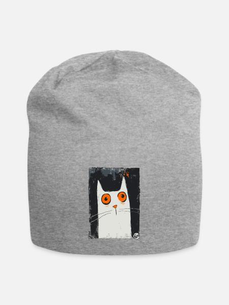 The Art of Surprise - A Cat - Jersey Beanie - heather gray - Front