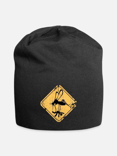 beware giant mosquito! Midge gift idea - Jersey Beanie - black - Front