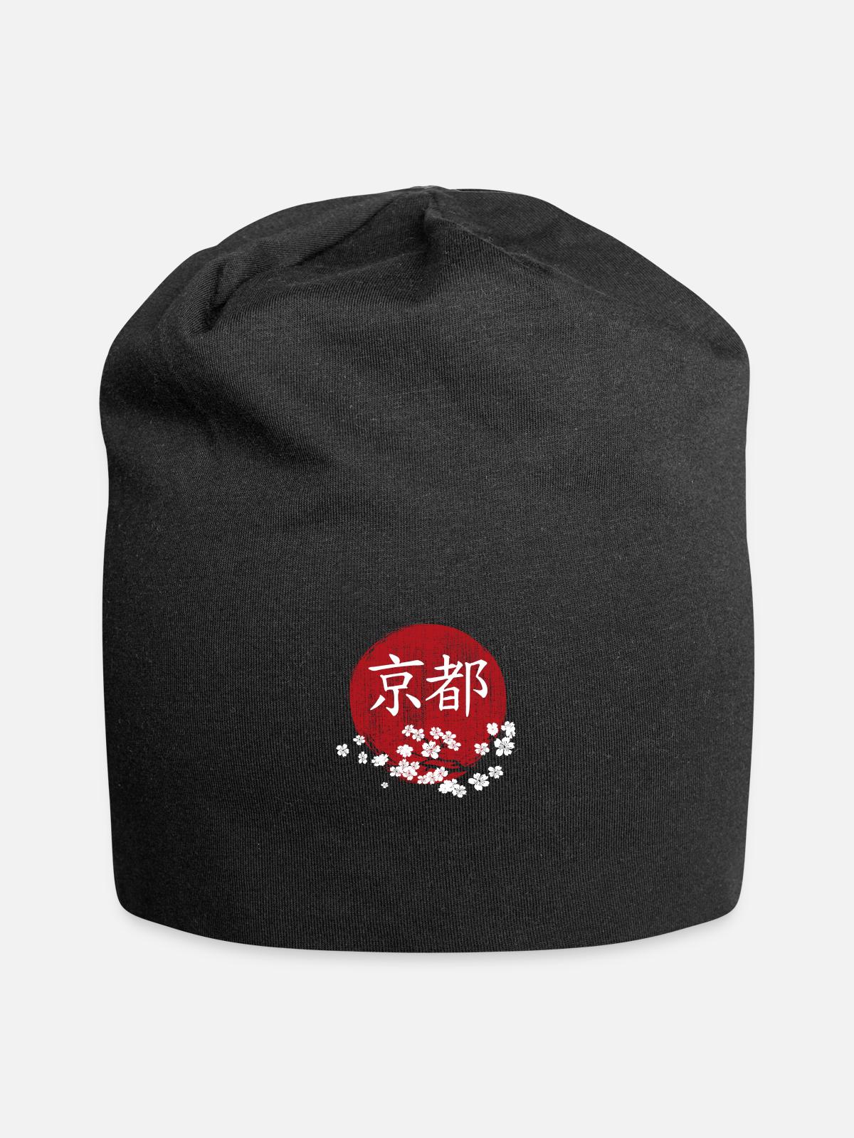 Kyoto Sakura - Jersey Beanie - black - Front
