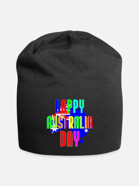 happy australia day - Jersey Beanie - black