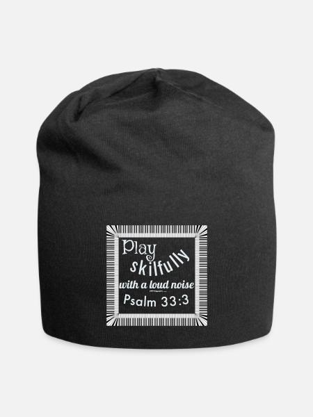 Play skilfully with a loud noise - Jersey Beanie - black - Front