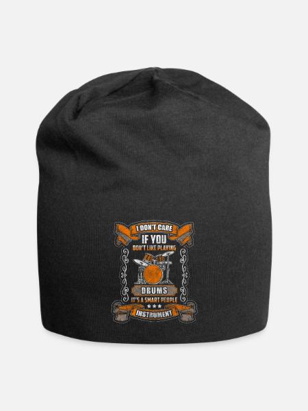 Drummers Drum Musical Instrument Music Band - Jersey Beanie - black - Front