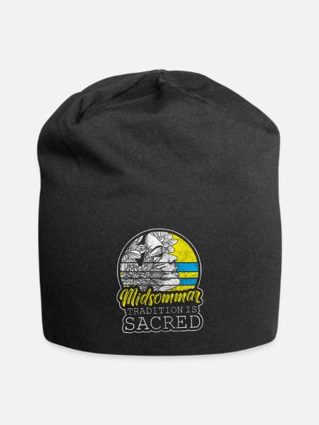 Midsommar Tradition Runes Solstice - Jersey Beanie - black - Front