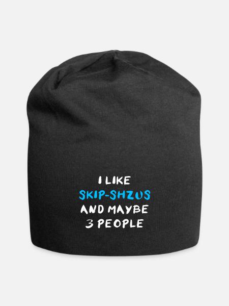 Skip-Shzu Funny - Jersey Beanie - black - Front