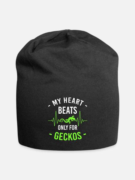 Lizard Terrarium Wilderness - Jersey Beanie - black - Front