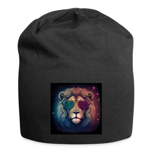 Jesus Lion of Judah wearing love glasses - Jersey Beanie